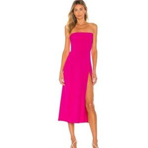 EUC Womens Amanda Uprichard Mandy Fuchsia Midi Dress, Size  S
